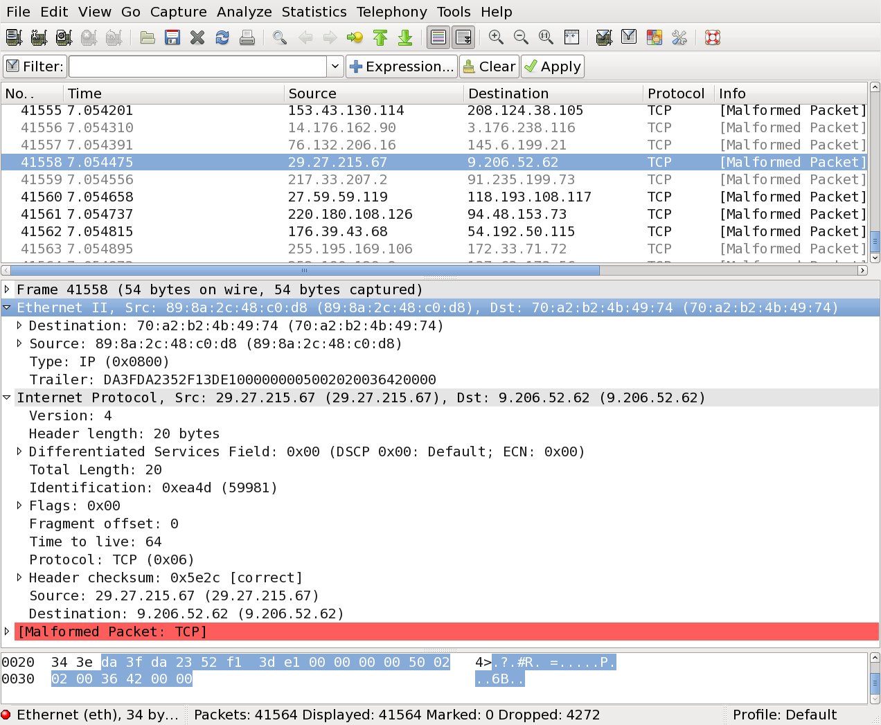 how to find mac address on wireshark packet capture