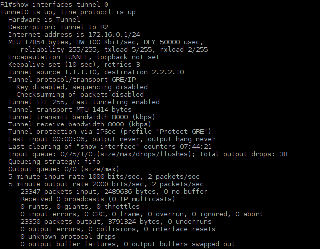 GRE Over IPSec Tunnel Between Cisco And VyOS | Brezular's Blog