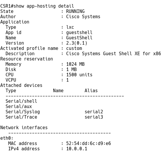 Guest Shell Built-in Linux Container On Cisco IOS-XE - Brezular's Blog